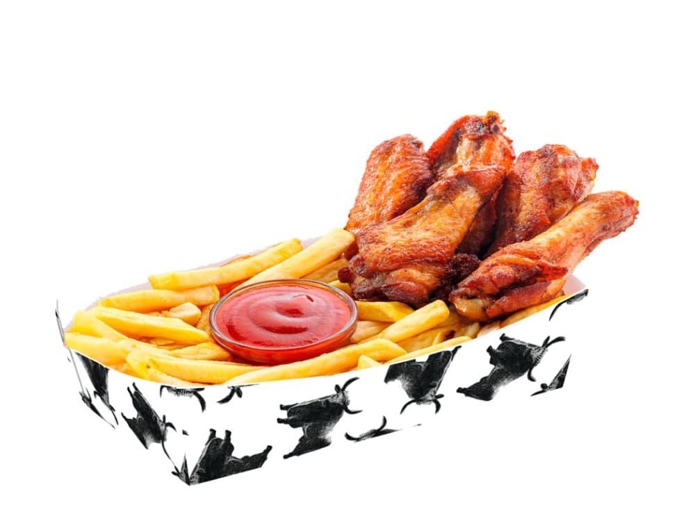 Chicken Wings & French Fries